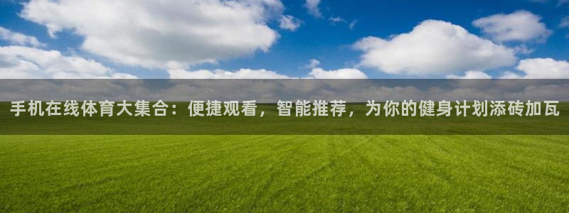 手机在线体育大集合：便捷观看，智能推荐，为你的健身计划添砖加瓦